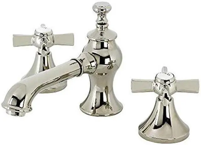 Alt view image 9 of 11 - Kingston Brass KC7066ZX Millennium widespread Lavatory Faucet with Brass Pop-Up Drain, Polished Nickel