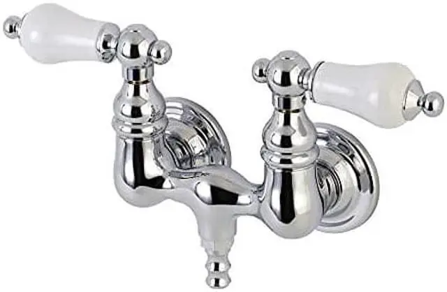 Main image of Kingston Brass AE36T1 Aqua Vintage Clawfoot Tub Faucet, 2-7/8" in Spout Reach, Polished Chrome