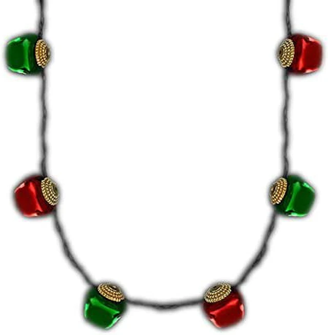 Alt view image 2 of 2 - Jingle Bells Flashing Christmas Necklace