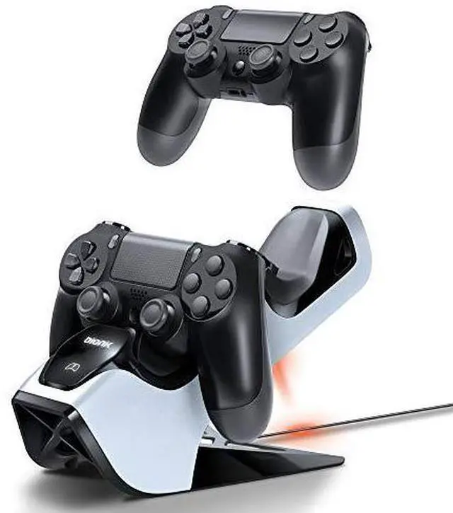 Alt view image 15 of 15 - Bionik Power Stand PS4 DualStock Controllers Charger Stand Dock for PlayStation 4