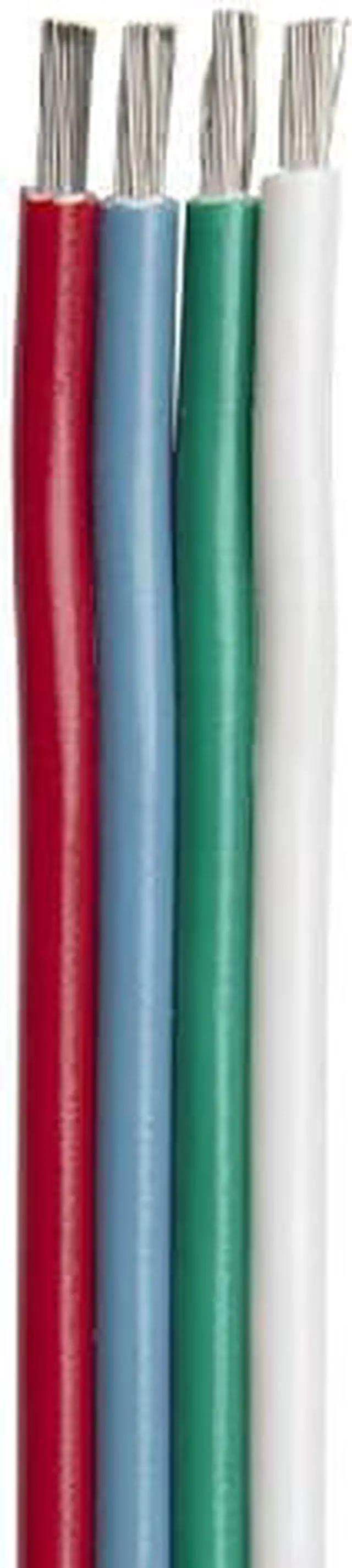 Alt view image 10 of 11 - Ancor Flat Ribbon Bonded RGB Cable 18/4 AWG - Red, Light Blue, Green & White - 100'