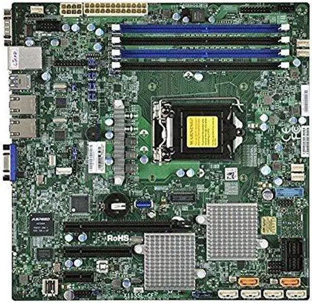 Alt view image 5 of 5 - Supermicro X11SSH-CTF-B LGA1151/ Intel C236/ DDR4/ SATA3&SAS3&USB3.0/ V&2GbE/ MicroATX Server Motherboard