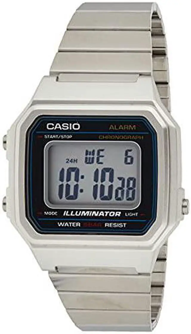 Alt view image 13 of 18 - Men's Casio Vintage Classic Metal Band Alarm Chronograph Watch B650WD-1A