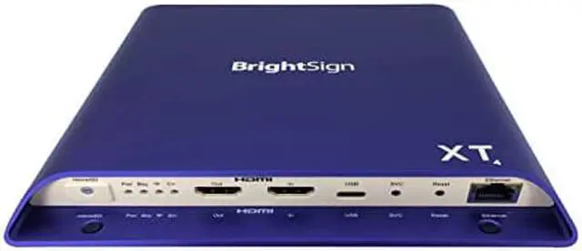 Alt view image 10 of 14 - BrightSign XT1144 Expanded I/O Digital Signage Media Player, H.265, 4K/Full HD, HTML5, Dolby Vision, HDR10+, PoE+, Gigabit Eth, GPIO, IR, M.2 SSD PCIe, Serial, Dual USB, Live TV Playback