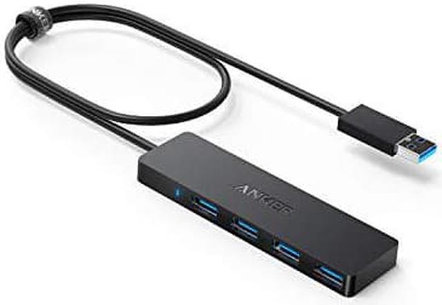 Alt view image 8 of 8 - Anker 4-Port USB 3.0 Hub, Ultra-Slim Data USB Hub with 2 ft Extended Cable [Charging Not Supported], for MacBook, Mac Pro, Mac mini, iMac, Surface Pro, XPS, PC, Flash Drive, Mobile HDD