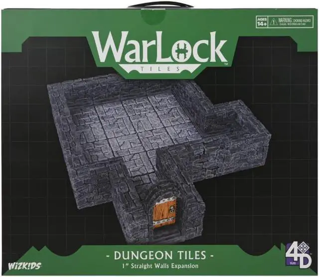 Alt view image 5 of 12 - WarLock Tiles Dungeon Straight Walls 1" Expansion Pack Roleplaying Terrain WizKids
