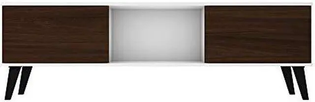 Alt view image 14 of 14 - Doyers 62.20 TV Stand in White and Nut Brown