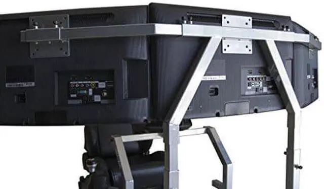 Alt view image 2 of 2 - GTA Large Triple Monitor Stand Black Fit Up To 39" Monitor