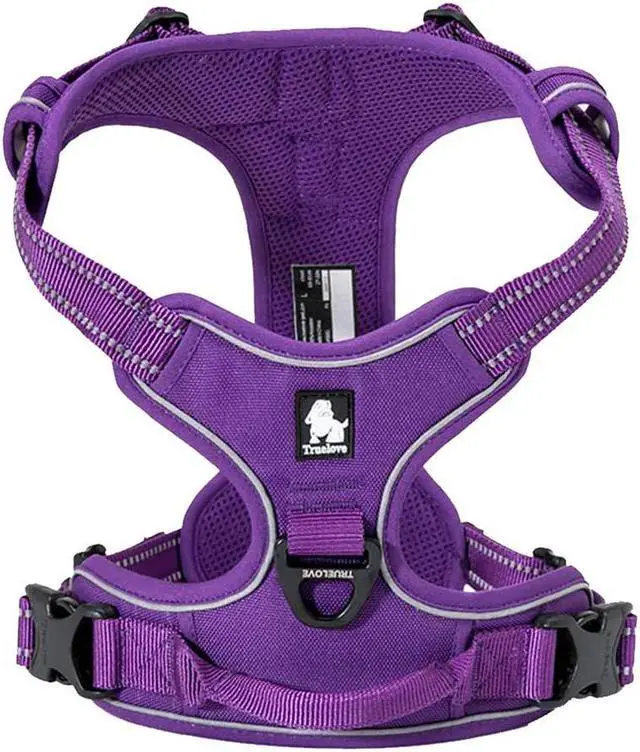 Main image of Adjustable No-Pull Dog Harness Reflective Pup Vest Harnesses Comfortable Control Brilliant Colors TLH5651(Purple,S)