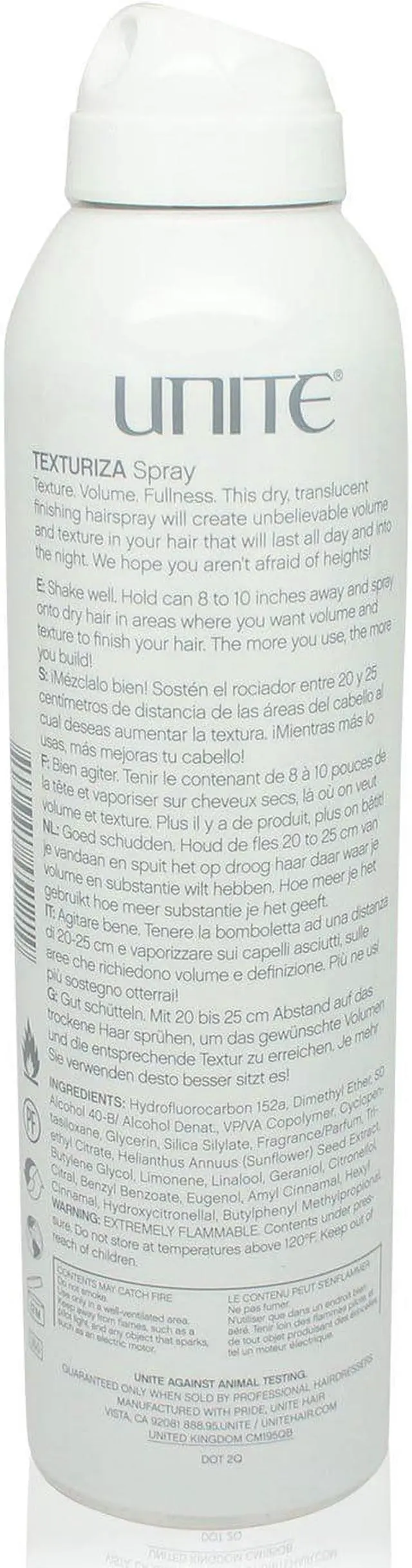 Alt view image 8 of 8 - Texturiza Spray Dry Finishing by Unite for Unisex - 7 oz Hair Spray