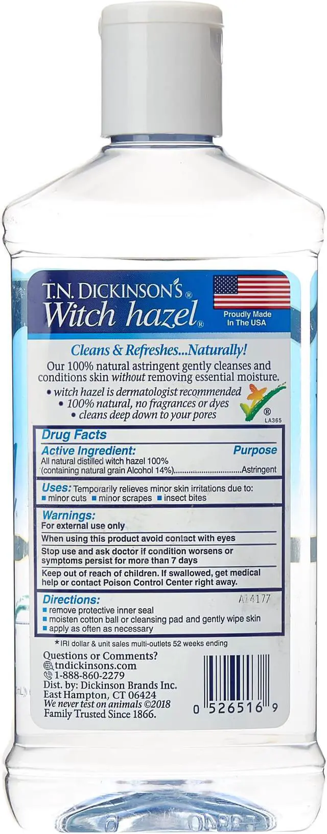 Alt view image 3 of 3 - T.N. Dickersons Witch Hazel Astringent - 16oz