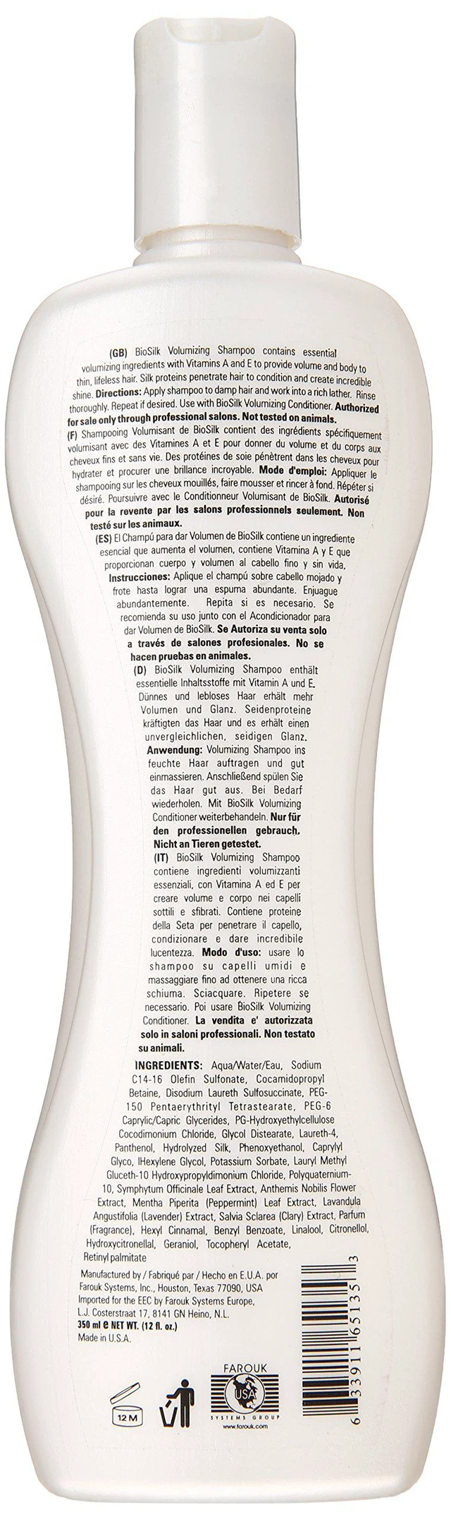 Alt view image 17 of 17 - Biosilk Volumizing Shampoo 12 oz.