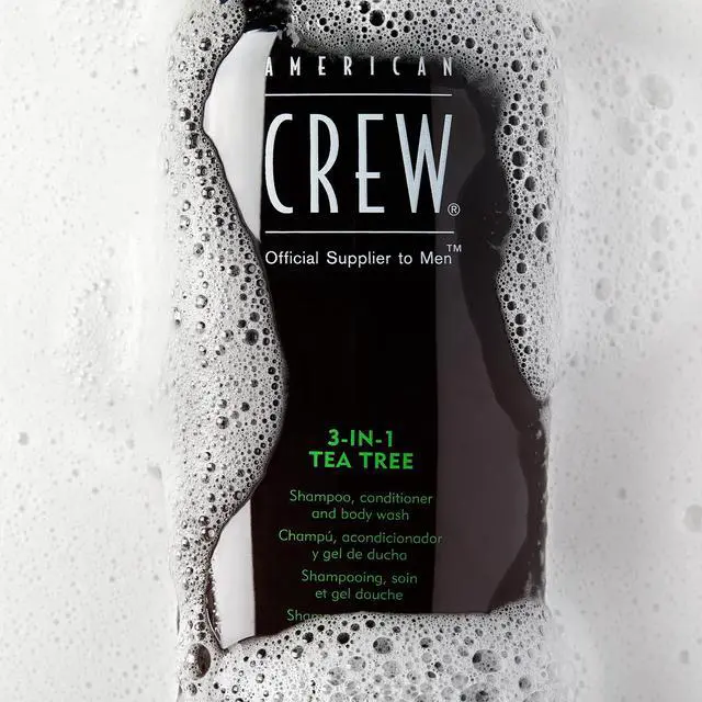 Alt view image 7 of 9 - 3-In-1 Tea Tree Shampoo & Conditioner & Body Wash by American Crew for Men - 15.2 oz Shampoo & Conditioner & Body Wash