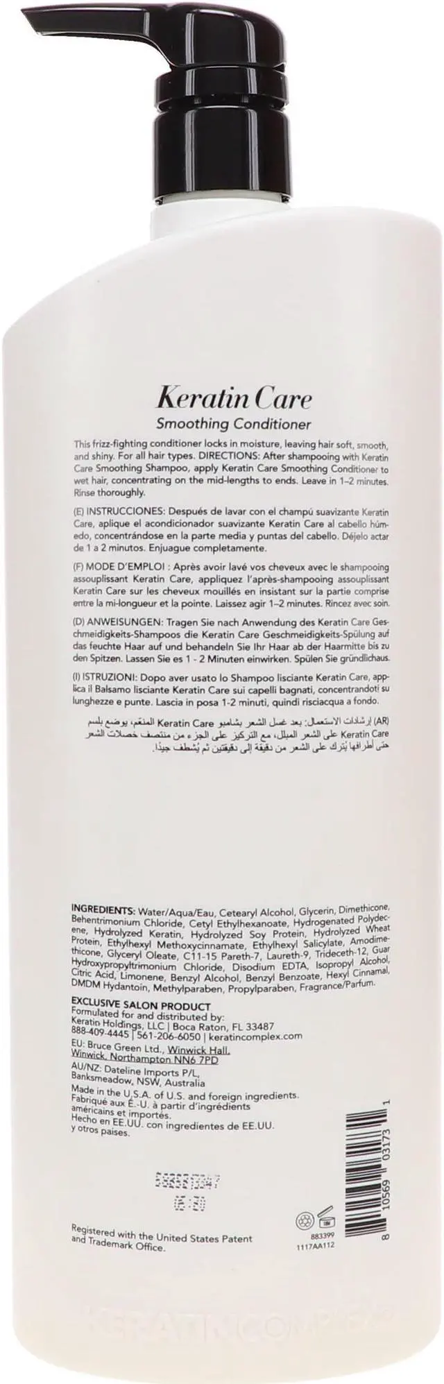 Alt view image 12 of 14 - Keratin Complex Keratin Care Smoothing Conditioner Frizz-Fighting 33.8oz 1000ml