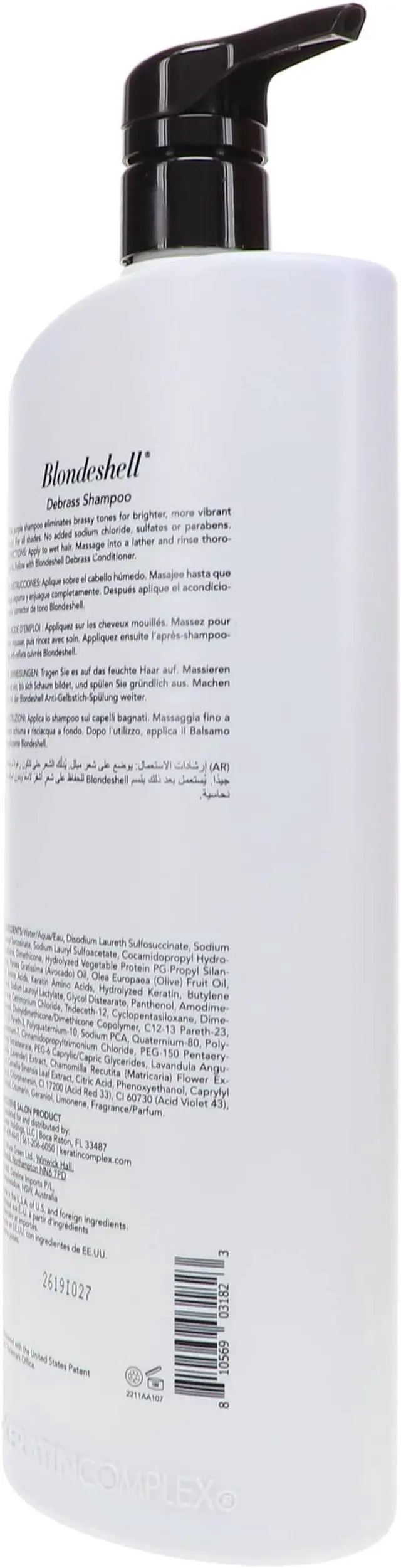 Alt view image 9 of 10 - Keratin Complex Blondeshell Debrass Shampoo Purple Cleanser Eliminates Brassy Tones 33.8oz 1000ml