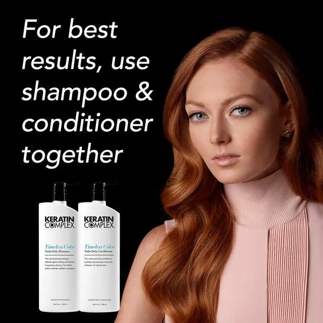 Alt view image 4 of 6 - Timeless Color Fade Defy Shampoo by Keratin Complex for Unisex - 33.8 oz Shampoo