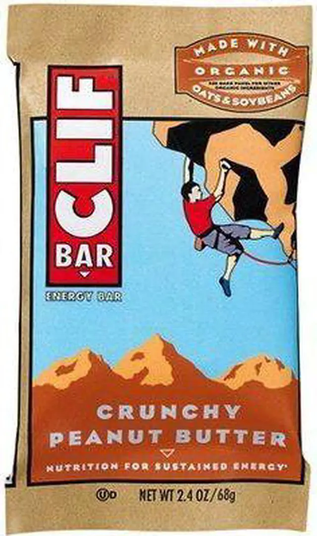Alt view image 14 of 14 - Clif Bar Energy Bar, Crunchy Peanut Butter, 2.4 Oz, 12/Box 50120