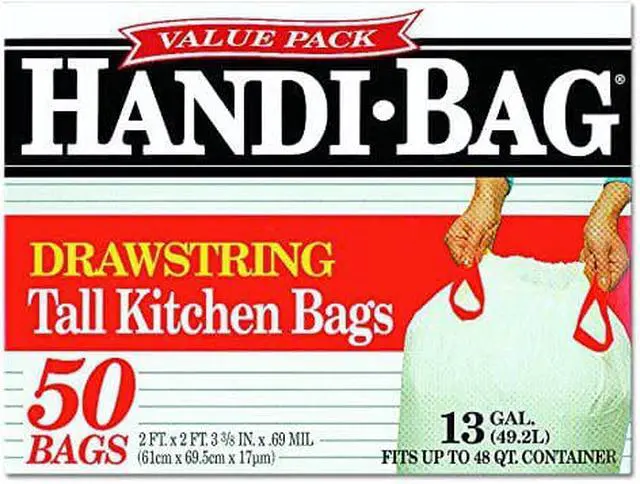 Alt view image 7 of 7 - Super Value Pack Trash Bags, 13Gal, .69Mil, 24 X 27 3/8, White, 50/Box