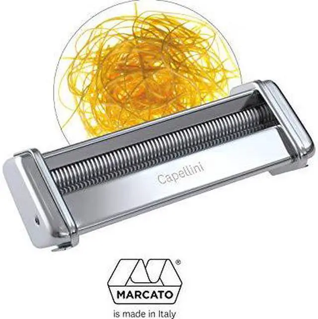 Alt view image 3 of 4 - Marcato Capellini Cutter Attachment, Made in Italy, Works with Atlas 150 Pasta Machine, 7 x 2.75-Inches