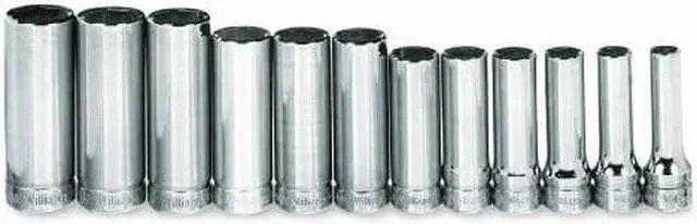 Main image of Williams MSBD-12HRC 12-Piece 3/8-Inch Drive Metric Deep 6 Point Socket Set