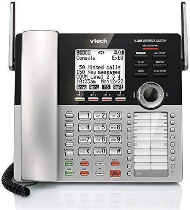 Alt view image 6 of 7 - vtech cm18445 main console - dect 6.0 4-line expandable small business office phone with answering system