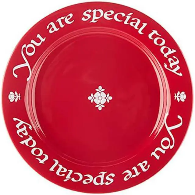 Main image of Waechtersbach You Are Special Plate, Birthday Plate or Special Occasion Plate for Celebrations  Red Dinner Plate, Microwave & Dishwasher Safe Cherry Red Plate w/ Pen & Gift Box (10.75)