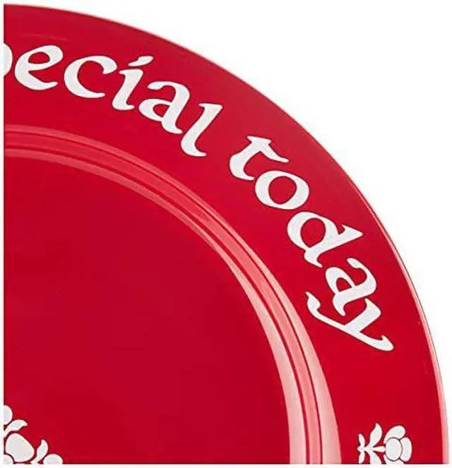 Alt view image 3 of 4 - Waechtersbach You Are Special Plate, Birthday Plate or Special Occasion Plate for Celebrations  Red Dinner Plate, Microwave & Dishwasher Safe Cherry Red Plate w/ Pen & Gift Box (10.75)