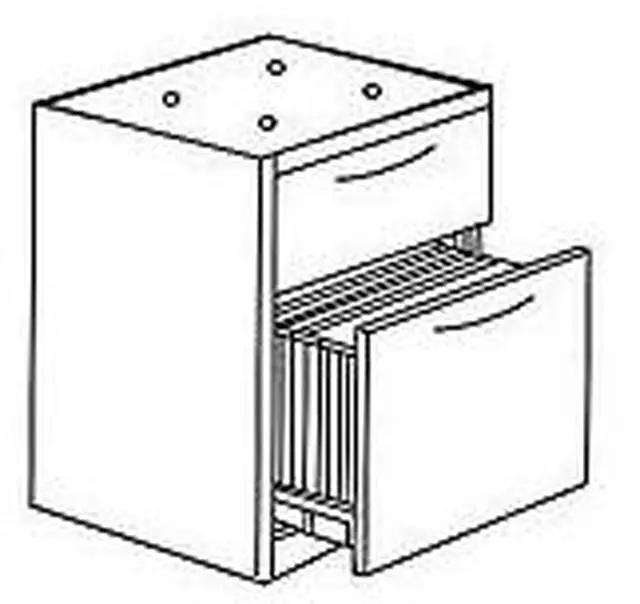 Alt view image 17 of 18 - Lorell Pedestal Box/File Hanging 16"x22"x28-1/4" Cherry 69432