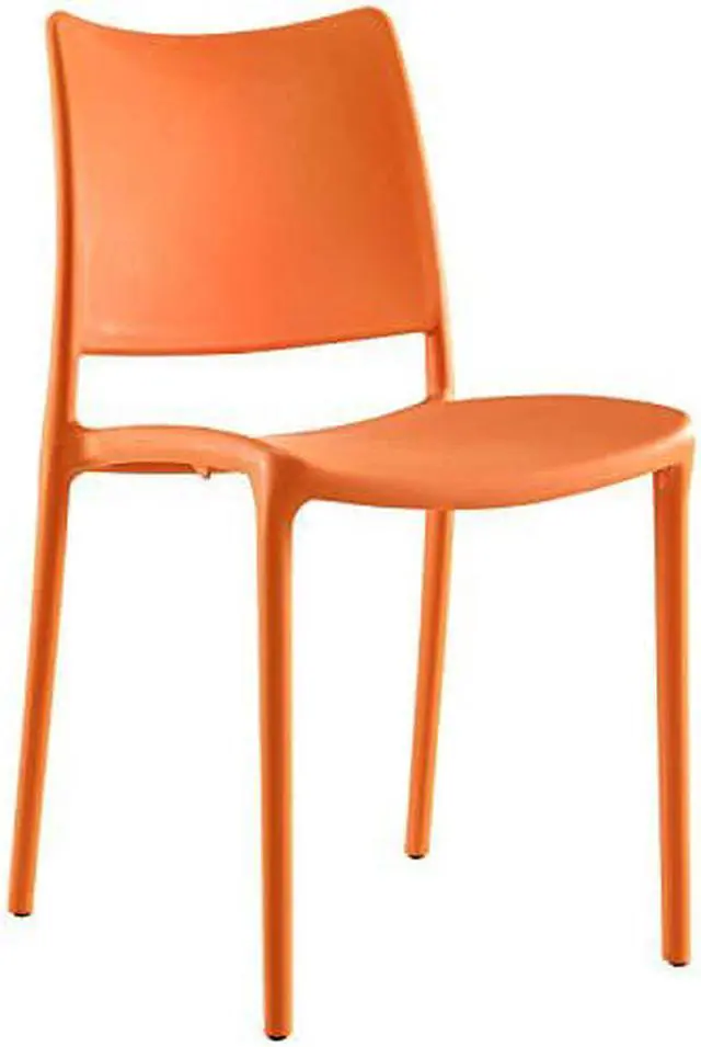 Main image of Modway MO- Hipster Contemporary Modern Molded Plastic Stacking, Dining Chair, Orange