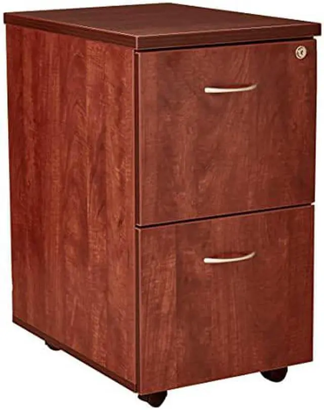 Alt view image 11 of 14 - Lorell Mobile Pedestal File/File 16"x22"x28-1/4" Cherry 69431