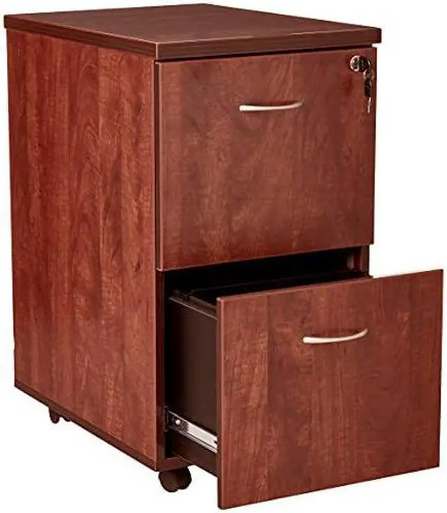 Alt view image 14 of 14 - Lorell Mobile Pedestal File/File 16"x22"x28-1/4" Cherry 69431