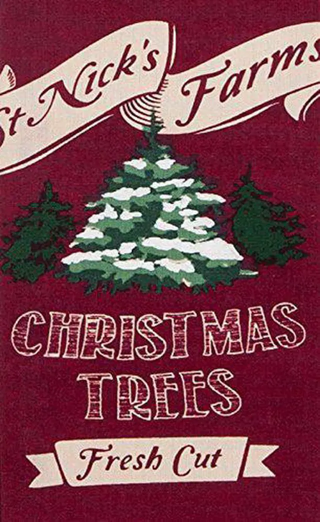 Alt view image 3 of 3 - St Nicks Farms Fresh Cut Holiday Trees 28 Inch Printed Kitchen Tea Towel Kay Dee