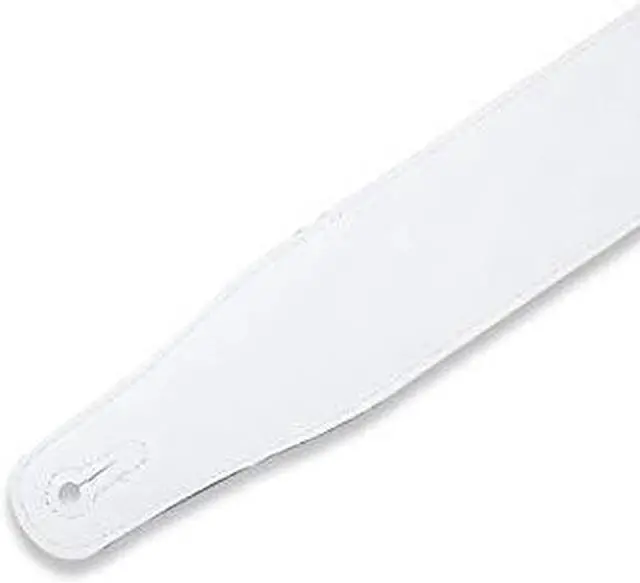 Alt view image 4 of 8 - Levys Leathers 2.5" Garment Leather Guitar Strap Tufted Design; White and Silver (MG26DS-WHT_ABK)