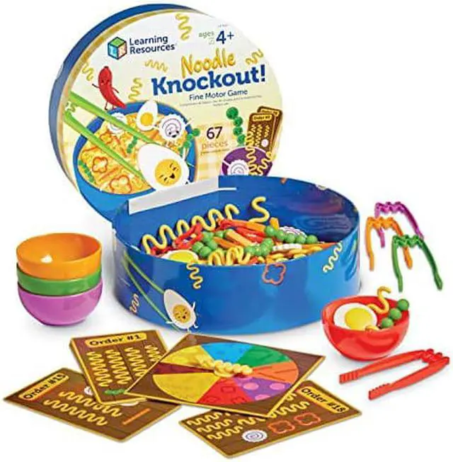 Main image of Learning Resources Noodle Knockout! Fine Motor Game,Fine Motor Skills Toys, 67 Pieces, Ages 4+
