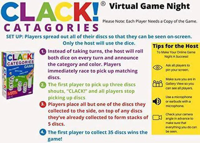 Alt view image 3 of 4 - Clack! Categories Game