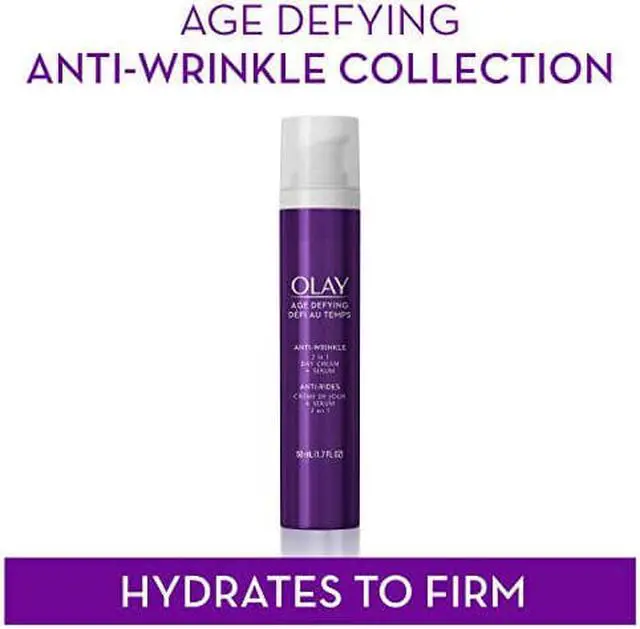 Alt view image 3 of 5 - Wrinkle Cream by Olay Age Defying 2-in-1 Anti-Wrinkle Day Cream Plus Serum, 1.7 Fluid Ounce