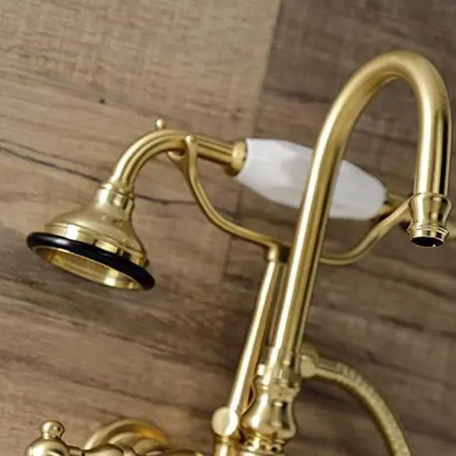 Alt view image 5 of 9 - Kingston Brass AE11T5 Aqua Eden Vintage Wall Mount Clawfoot Tub Faucet, Oil Rubbed Bronze