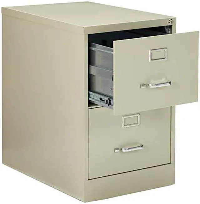 Alt view image 11 of 11 - Lorell Vertical File 2-Drawer Legal 18"x26-1/2"x28-3/8" Putty 60660
