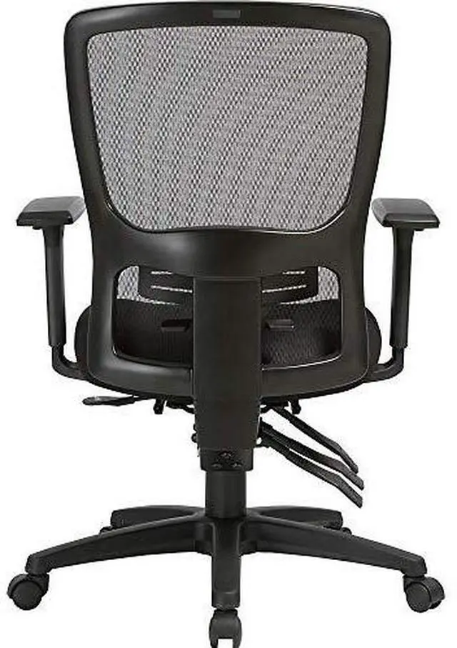 Alt view image 6 of 9 - Lorell High-back Mesh Chair - Black Seat - Black Back - 5-star Base - 28.5" Length x 28.5" Width - 45" Height - 1 Each