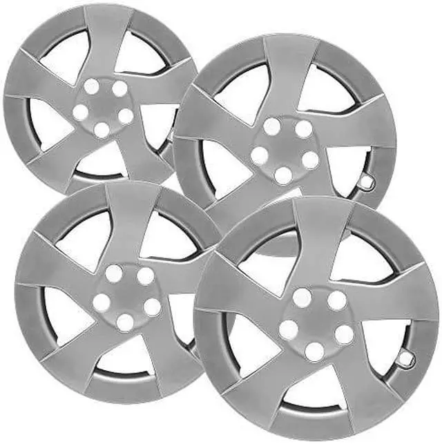 Main image of OxGord 15 inch Hubcaps Best for 10-11 Toyota Prius - (Set of 4) Wheel Covers 15in Hub Caps Silver Rim Cover - Car Accessories for 15 inch Wheels - Bolt On Hubcap, Auto Tire Replacement Exterior Cap