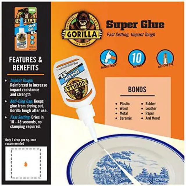 Alt view image 9 of 13 - Gorilla Super Glue: 25g bottle / XL (Clear)