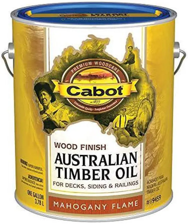 Main image of cabot 1400019459007 Australian Timber Oil Water Reducible, Translucent, Mahogany Flame - 1 gallon