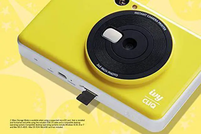 Alt view image 20 of 20 - Canon Ivy Cliq Instant Digital Camera - Bumblebee Yellow