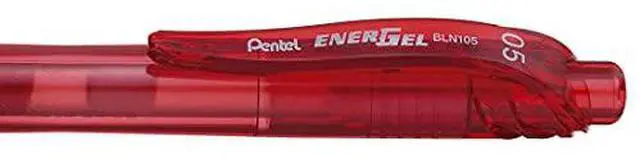 Alt view image 5 of 5 - EnerGel X Roller Ball Retractable Gel Pen, Red Ink, Fine, Dozen