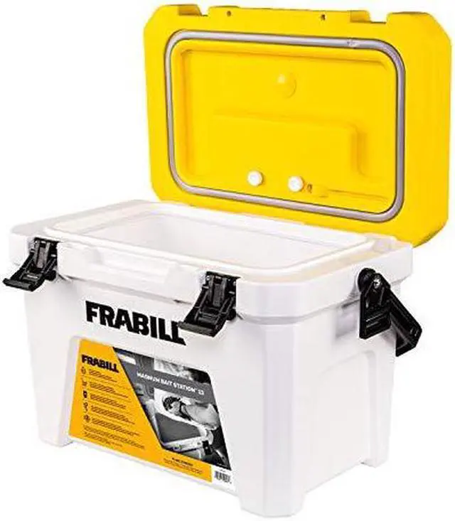 Alt view image 14 of 14 - Frabill Magnum Live Bait Station 13 Quart Storage Cooler Tackle Box with Aerator