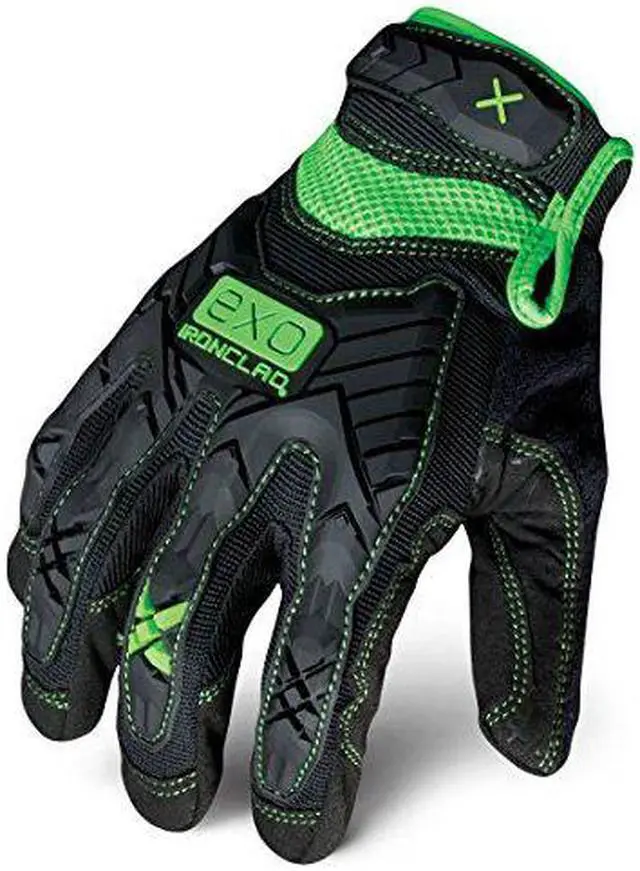 Alt view image 4 of 8 - IRONCLAD EXO-MIG-04-L Large Black TPR Closure Cuff Impact Utility Glove