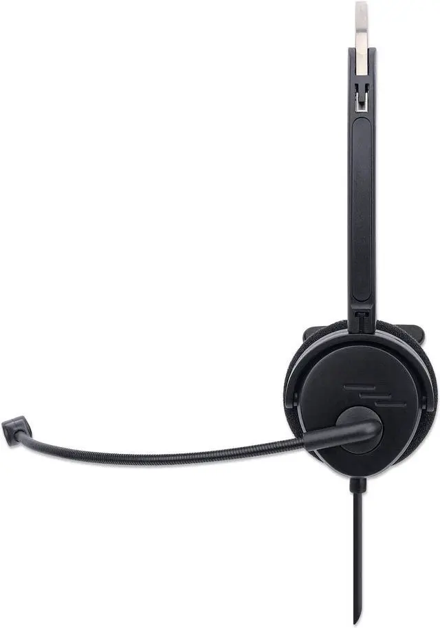 Alt view image 10 of 20 - Manhattan Mono On-Ear USB Headset with Microphone 179867