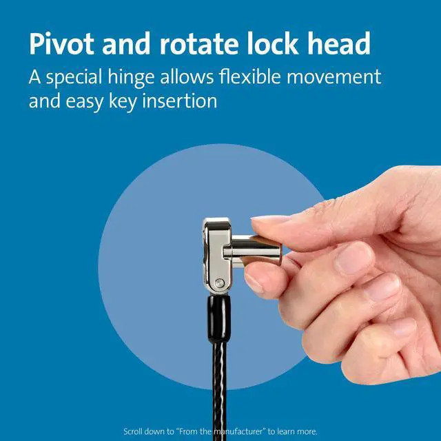 Alt view image 19 of 20 - Kensington Universal 3-in-1 Keyed Laptop Lock K62318WW