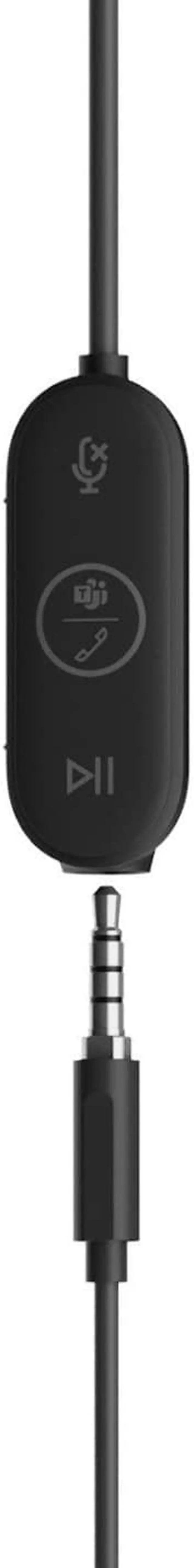 Alt view image 7 of 14 - Logitech Zone Wired Earbuds - Stereo - Mini-phone (3.5mm), USB Type A, USB Type C - Wired - 16 Ohm - 20 Hz - 16 kHz - Earbud - Binaural - In-ear - 4.80 ft Cable - Noise Cancelling, Omni-directional, M
