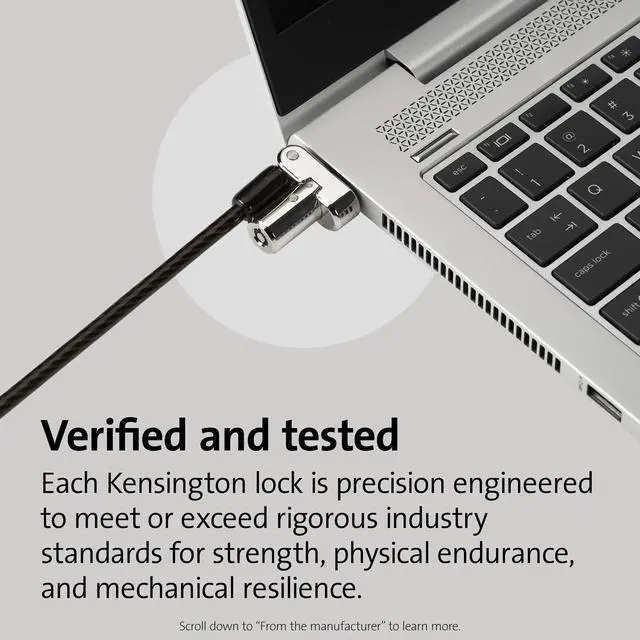 Alt view image 20 of 20 - Kensington Universal 3-in-1 Keyed Laptop Lock K62318WW